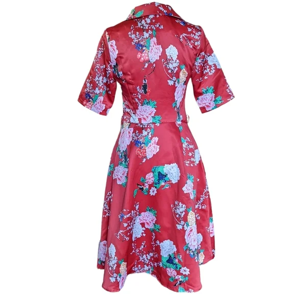 Gorgeous NWT 50's Style Viola M Floral Size S - Picture 3 of 11